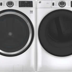 GE Side-by-Side Washer & Dryer Set with Front Load Washer and Electric Dryer