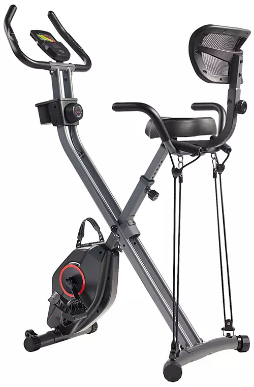 Sunny Health & Fitness Foldable Magnetic Recumbent X-Bike