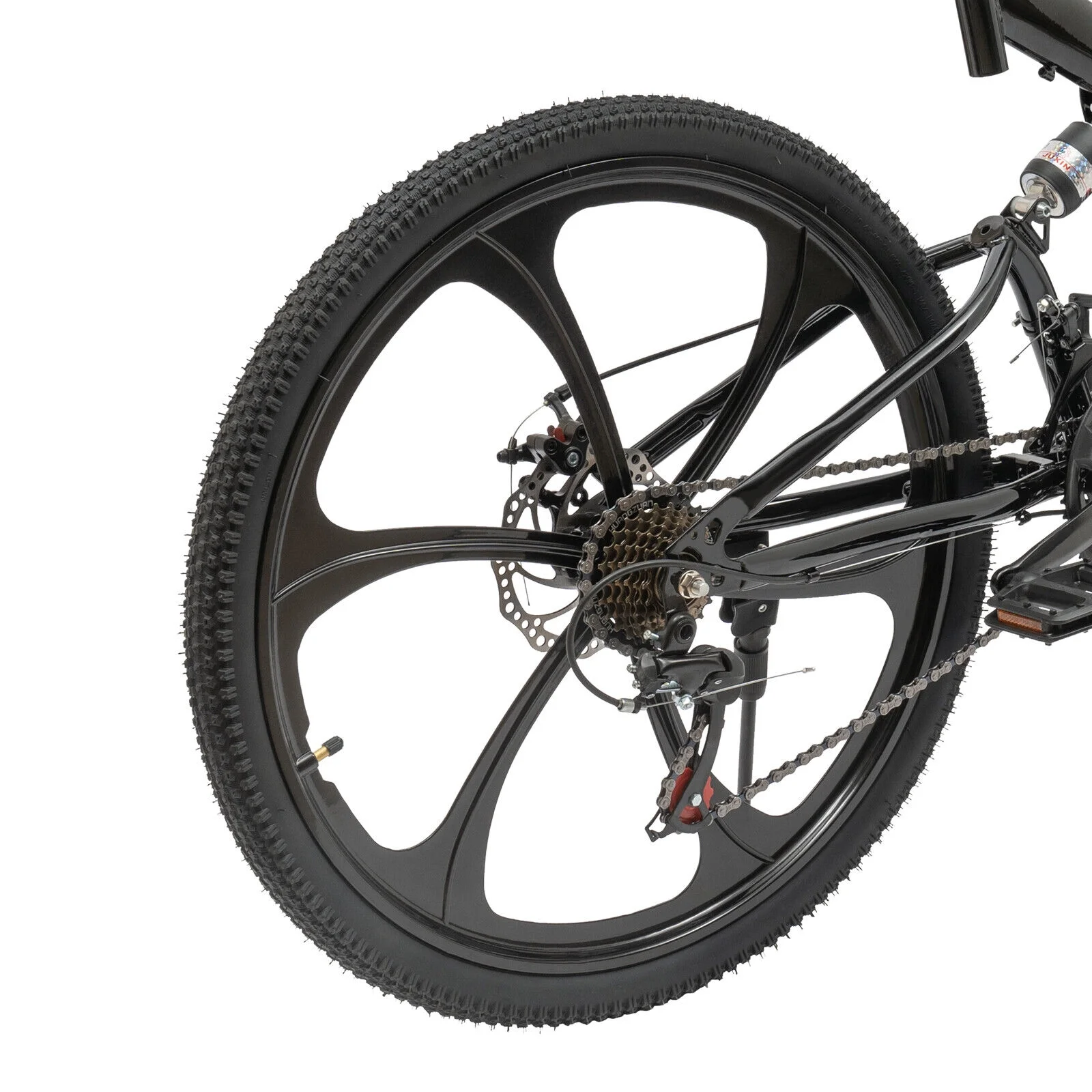 Miumaeov 26" Black Adult Folding Bike 21-Speed Shifter Folding City Bike Light Weight Carbon Steel Camping Bicycle Max Loading 150kg/330lbs