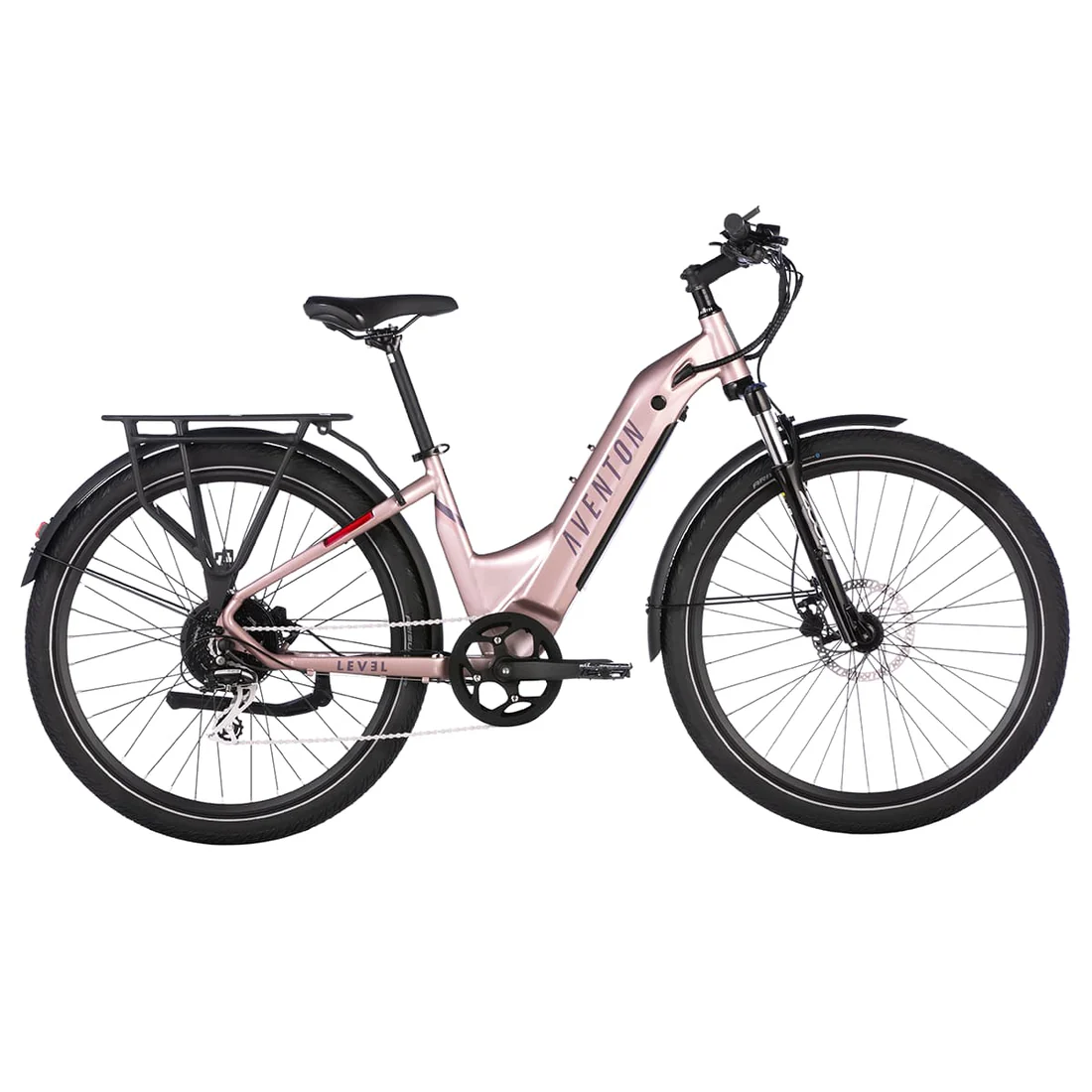 Aventon Level V2 Step-Thru Electric Bike – Pink - Image 4