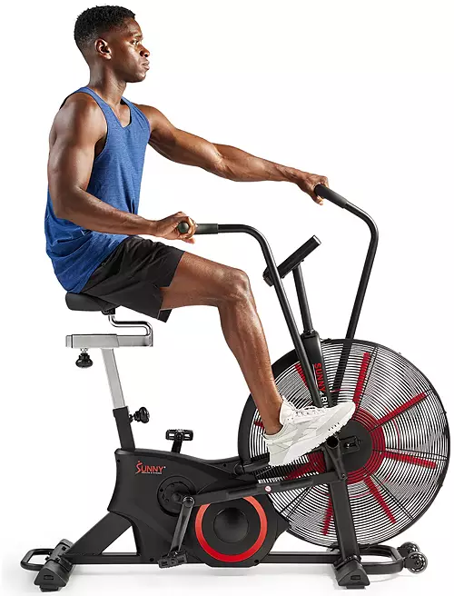 Sunny Health & Fitness Dual Belt Air-Resistance Bike - Image 2
