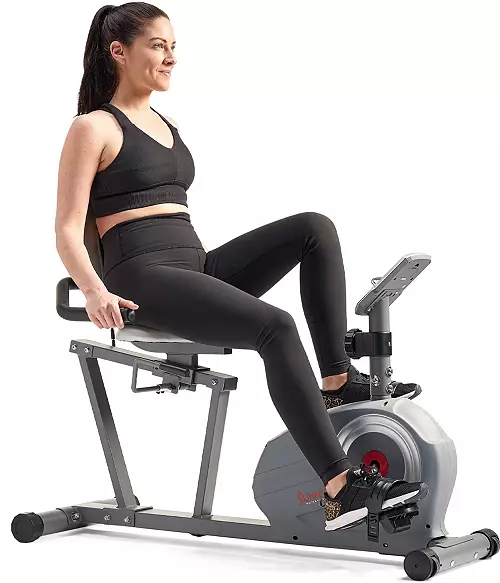 Sunny Health & Fitness Essential Smart Recumbent Bike - Image 3